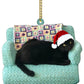 1pc Black Cat Graphic Acrylic Xmas Ornament Christmas Tree Hanging Decoration