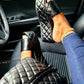 Open Toe Quilted Muffin Slippers