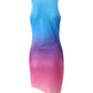 Ombre Ribbed Bodycon Tank Dress
