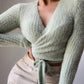 Fluffy Tied Detail Long Sleeve Top