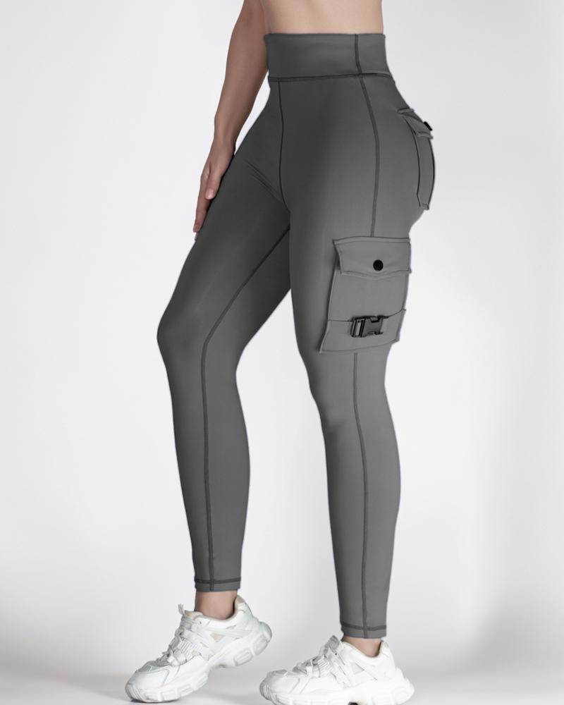 Pocket Design Active Pants Sports Yoga Leggings