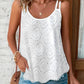Eyelet Embroidery Double Strap Tank Top