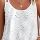 Eyelet Embroidery Double Strap Tank Top