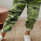 Camouflage Print Drawstring Cuffed Pants