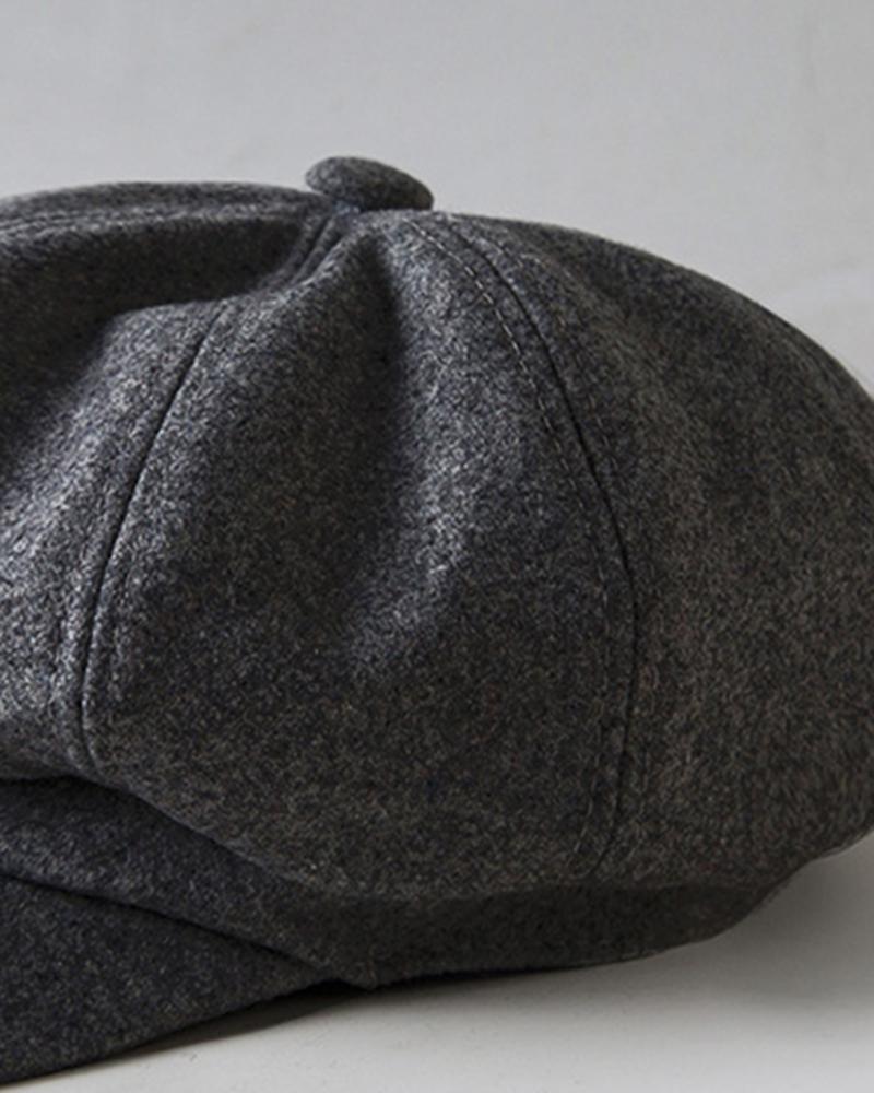 Fashinable Vintage Quilted Peaked Cap