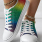 Cinco De Mayo Ombre Raw Hem Canvas Sneakers