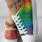 Cinco De Mayo Ombre Raw Hem Canvas Sneakers