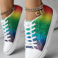 Cinco De Mayo Ombre Raw Hem Canvas Sneakers