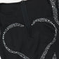 Rhinestone Graphic Pattern Sweetheart Neck Romper