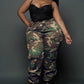 Plus Size Camouflage Print Pocket Design Cargo Pants