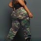 Plus Size Camouflage Print Pocket Design Cargo Pants