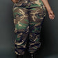 Plus Size Camouflage Print Pocket Design Cargo Pants