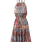 Tribal Print Halter Backless Vintage Dress