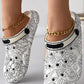 Cartoon Graphic Print Hollow Out Beach Clog Slippers