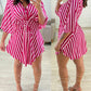 Striped Tied Detail Casual Dress