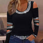 Rhinestone Decor Cold Shoulder Top