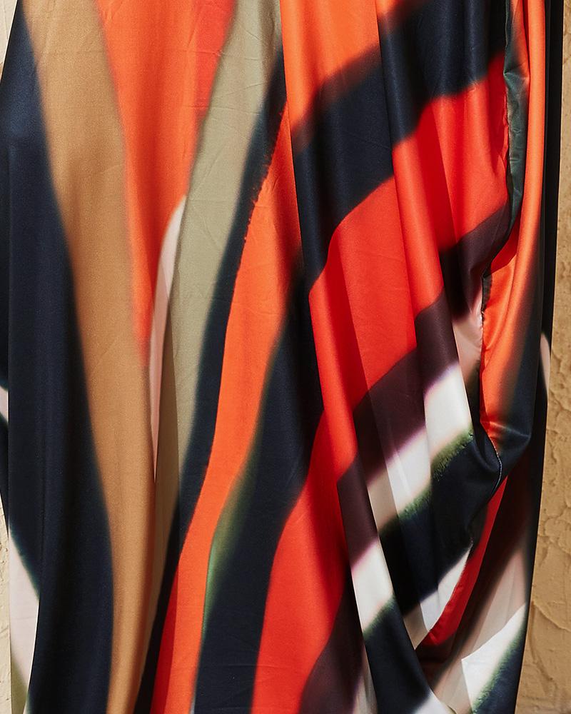 Tie Dye Print Asymmetrical Cami Dress