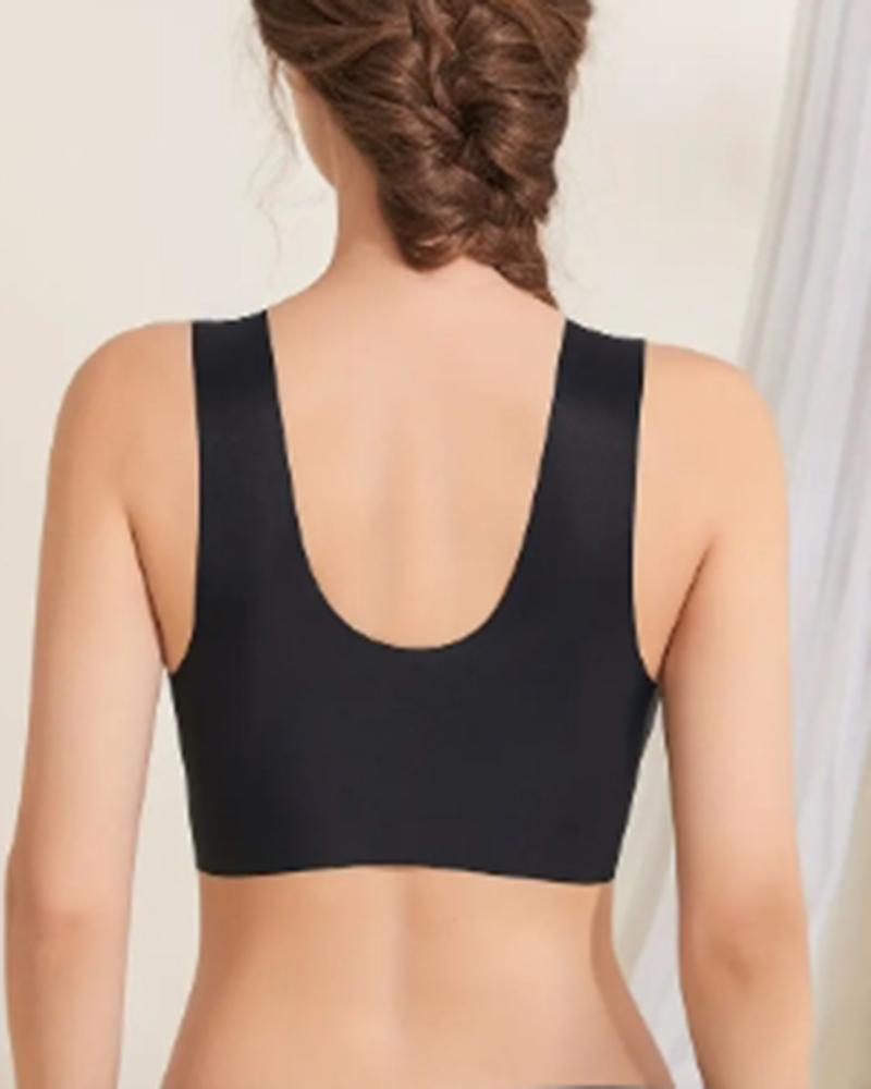 Crochet Lace Hook Front Wireless Lifting Bralette