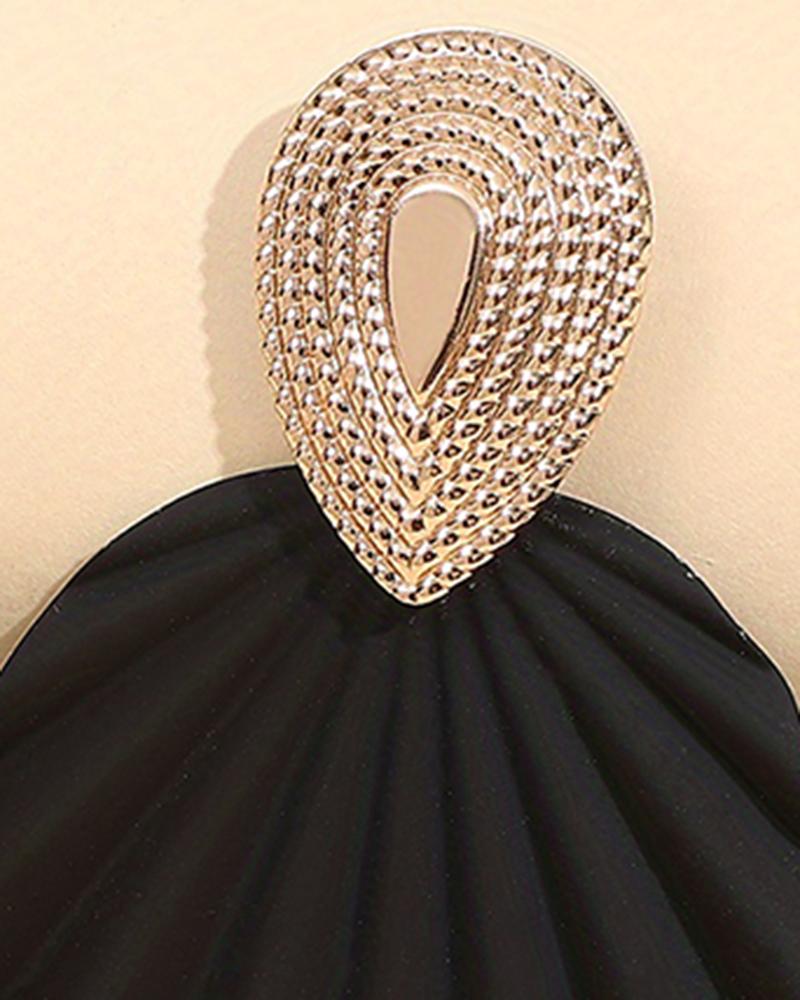 1Pair Vintage Leaf Shape Geometric Earrings