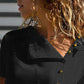 Asymmetrical Neck Short Sleeve Button Front Shirt