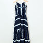 Tie Dye Print Spaghetti Strap Maxi Dress