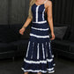 Tie Dye Print Spaghetti Strap Maxi Dress
