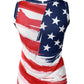 Flag Print Buttoned Tank Top