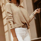 Button Decor Long Sleeve Knit Top