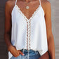 Hollow Out Lace Trim Halter Sleeveless Top