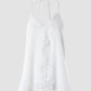 Hollow Out Lace Trim Halter Sleeveless Top