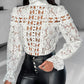 Hollow Out Long Sleeve Crochet Lace Top