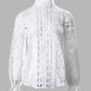 Hollow Out Long Sleeve Crochet Lace Top