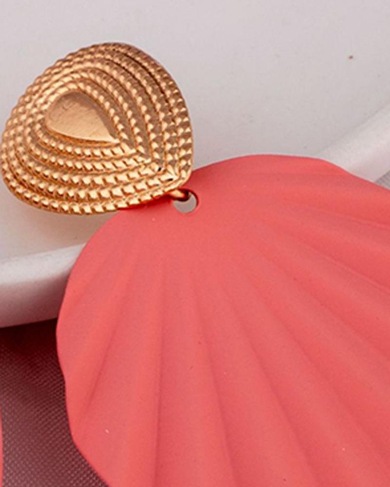 1Pair Vintage Leaf Shape Geometric Earrings