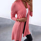 Open Front Long Sleeve Knit Cardigan