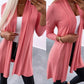 Open Front Long Sleeve Knit Cardigan