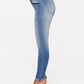 Zip Fly Ombre Ripped Skinny Jeans