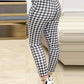 Houndstooth Tied Detail Pocket Design Casual Pants
