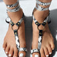 Toe Ring Buckled O ring Design Flat Sandals