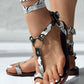 Toe Ring Buckled O ring Design Flat Sandals