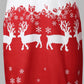 Christmas Reindeer Snowflake Print Long Sleeve Dress