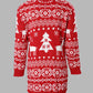 Christmas Reindeer Mixed Print Ugly Sweater Dress
