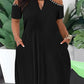 Plus Size Cold Shoulder Pearls Decor Maxi Dress