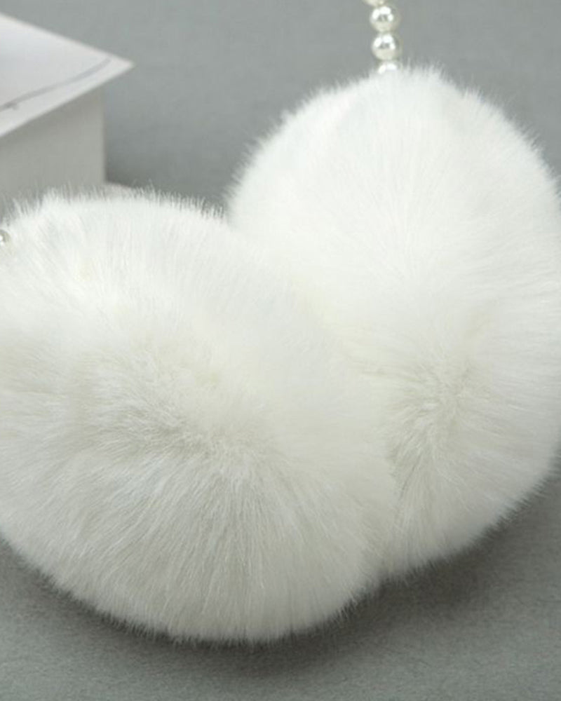 1PCS Faux Fur Beaded Winter Earmuffs Ear Warmers