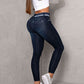 High Waist Drawstring Pocket Design Jeans