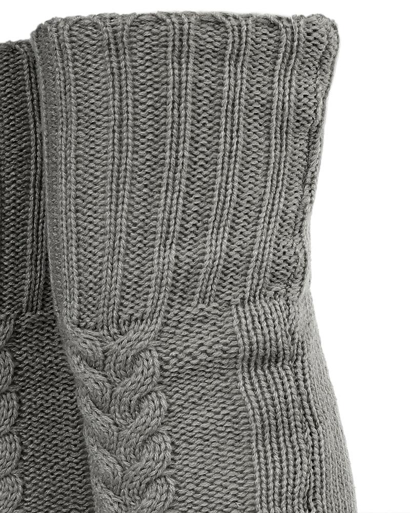 1Pair Over The Knee High Cable Knit Long Socks