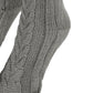 1Pair Over The Knee High Cable Knit Long Socks
