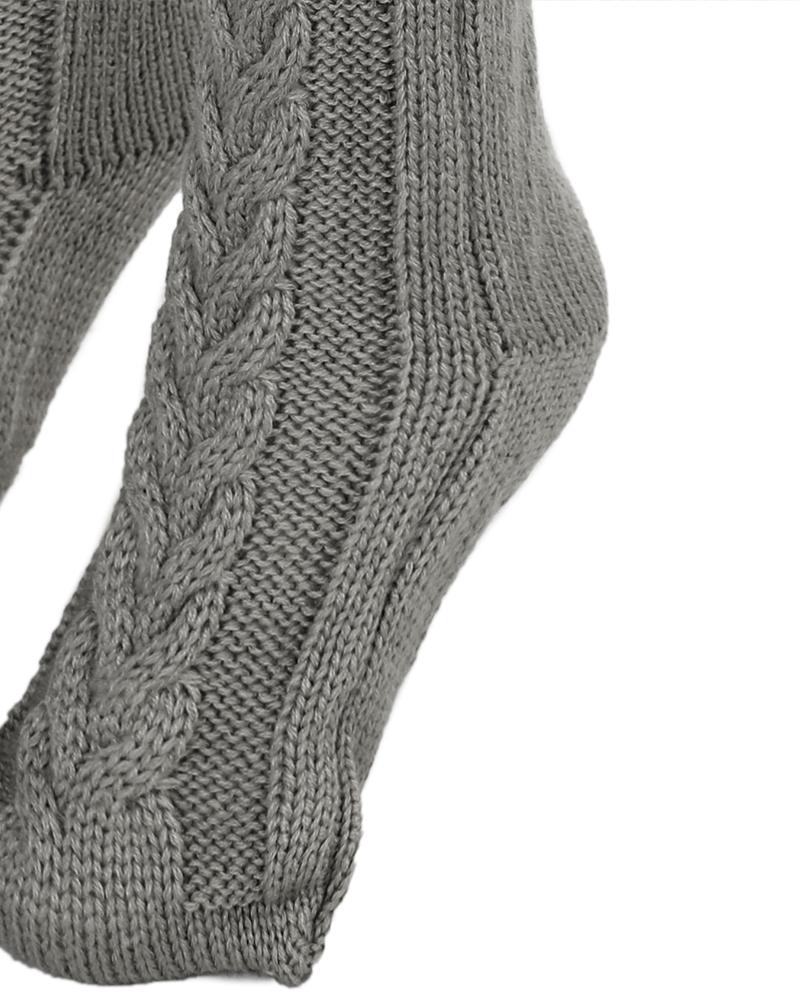 1Pair Over The Knee High Cable Knit Long Socks