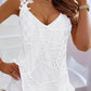 Lace Patch V Neck Sleeveless Tank Top