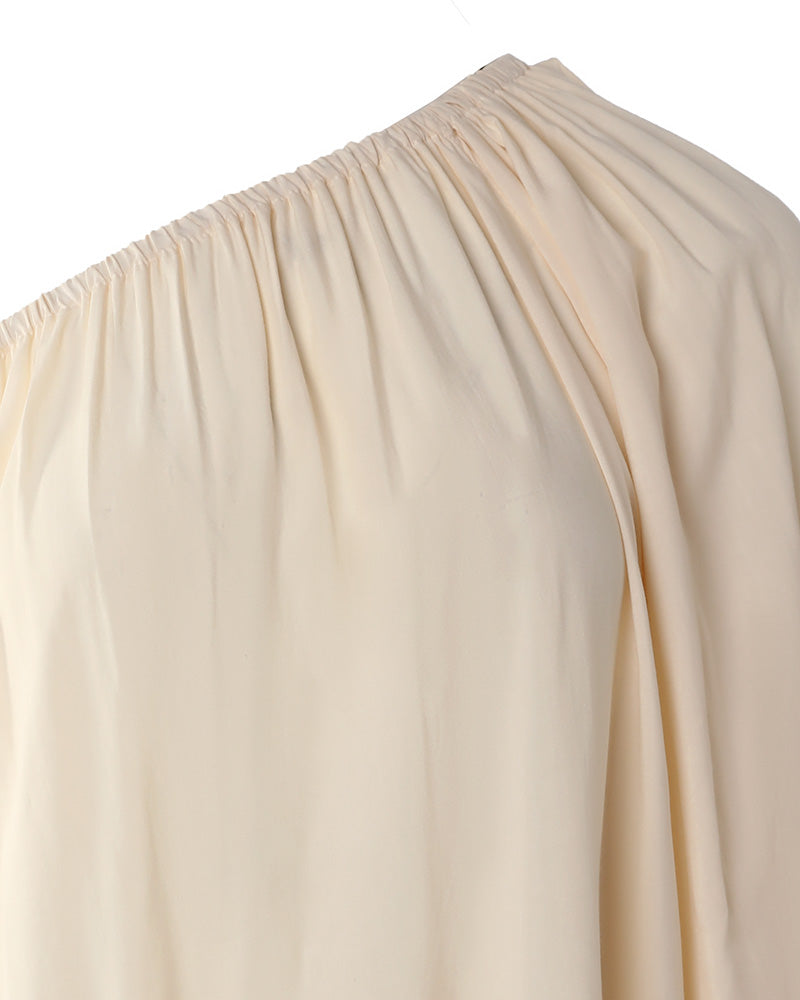 Bell Sleeve Ruffle Hem Casual Swing Dress