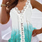 Marble Print Lace Patch Tank Top